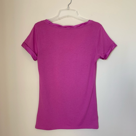 NWT Ann Taylor Loft Fuchsia Tee Shirt Size S - Picture 5 of 8